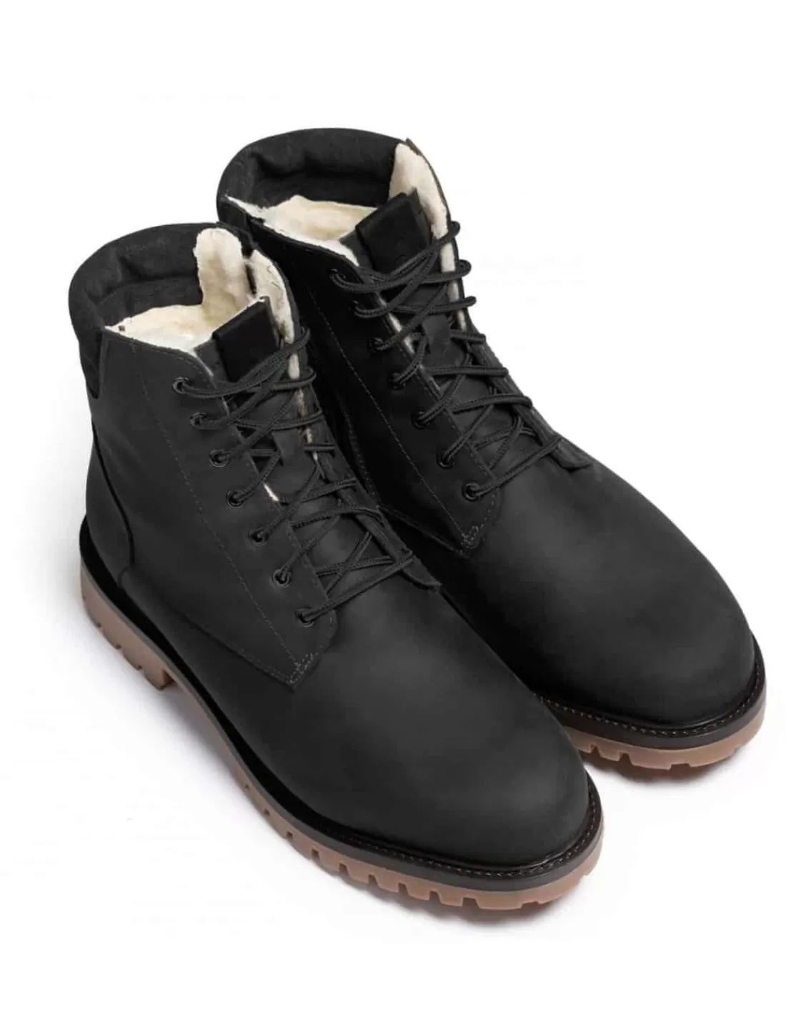 Outlet Bottes Canadiennes  homme  Hiver à Lacets Anfibio 100 % Laine Naturelle Homme Homme Bottes Grand Froid Homme