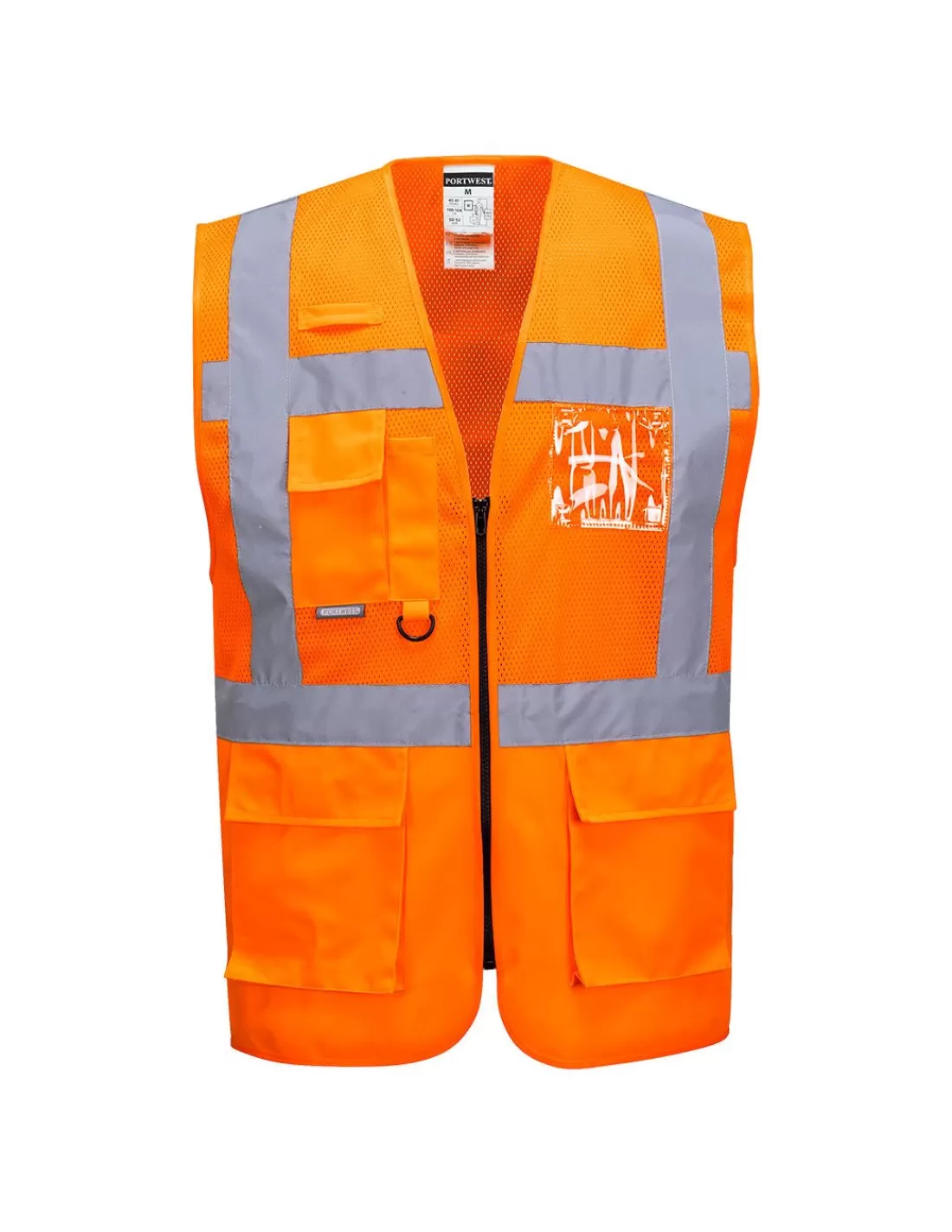 Outlet Gilet Hi Vis Zippé Multi-poches EN20471 C496 Portwest Gilet Haute Visibilite