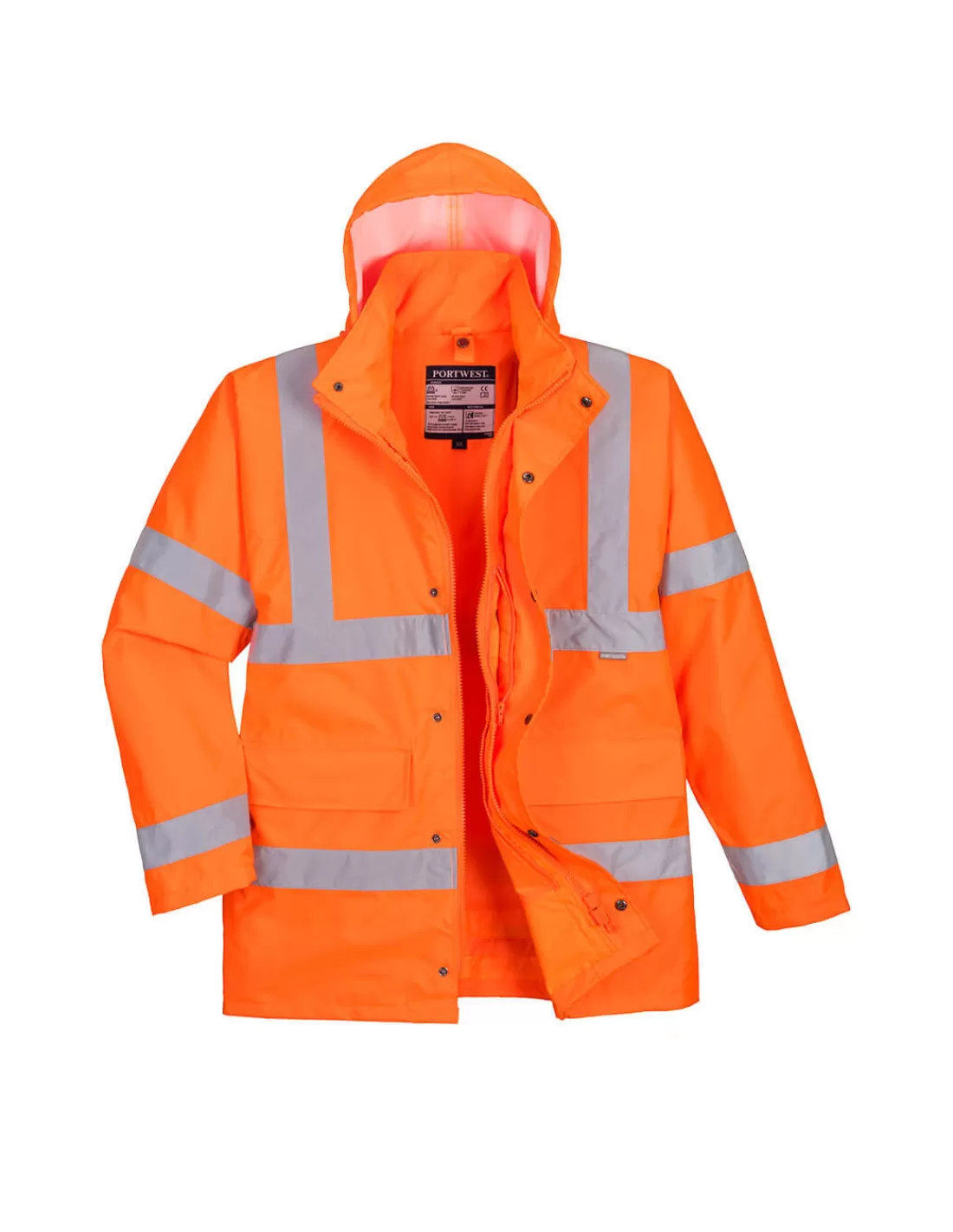 Clearance Parka 4 En 1 Hautement Imperméable Haute Visibilité Classe 3 S468 Portwest Parka Haute Visbilite